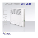Airvana CDMA Femtocell User guide