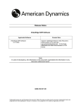 American Dynamics illustra 400 Product data