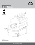 Mytee S-300 TEMPO User manual