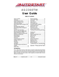 Autostart AS-2360TW User guide