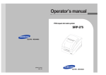 Samsung SRP-275 Operator`s manual