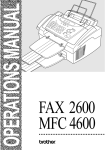 Brother FAX 2600 Specifications