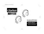 Clarion WH105 Owner`s manual