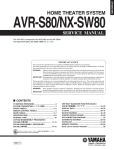 Yamaha AVX-S80 Service manual