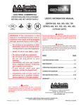 A.O. Smith 403 Operating instructions