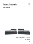 Extron electronics SW AV Series Operating instructions