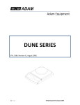 Adam Equipment DUNE SERIES Specifications