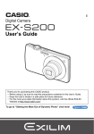 Casio EXILIM MA1006-A 1106 User`s guide