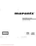 Marantz SA8001 User guide