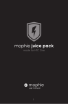 Mophie Juice Pack for HTC One User manual