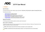 AOC 2217V User manual