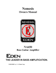 Eden Nemesis NA650 Operating instructions