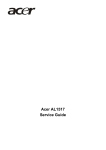 Acer AL1517 Technical information