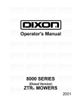 Dixon ZTR 8000 Series Operator`s manual