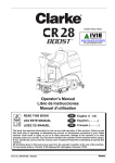 Clarke CR 28 Boost Operator`s manual