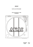 Akai TTA01USB Instruction manual