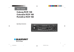 Blaupunkt COLORADO RCR 168 Operating instructions