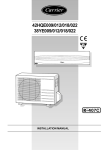 Carrier 38YE018 Installation manual