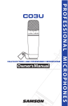 Samson C03UPK USB Studio Microphone Manual