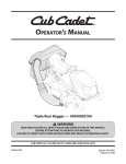 Cub Cadet 19A40002100 Operator`s manual