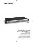 Bose ControlSpace SP-24 User`s guide