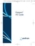 Unitron Passport Operating instructions