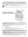 Enerco MHVFB10LP Owner`s manual