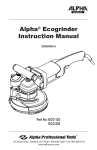 Alpha ECG-125 Instruction manual