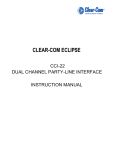 Clear-Com PS-10K Instruction manual