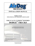 PureFlow AirDog FP-100 Installation manual