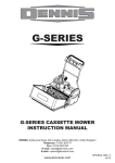 Dennis G-SERIES Instruction manual