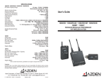 Azden 1000BT Specifications