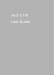 Acer E110 User guide