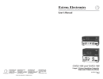Extron electronics CVEQ 100 Series User`s manual