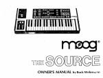 Moog THE SOURCE Owner`s manual