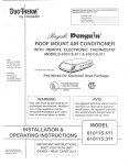 Duo-Therm 59530.601 Operating instructions