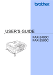 Brother IntelliFax-2580C User`s guide