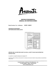 Avanti 391WT Instruction manual