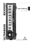 Behringer Ultrabass BX3000T User`s manual