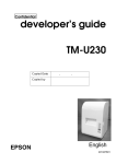 Epson TM-U230 User`s manual