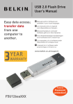 Belkin USB 2.0 FLASH DRIVE User`s manual