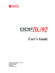 Ricoh DDP 70e User`s guide
