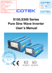 Cotek S300 Series User`s manual