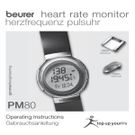 Beurer PM 80 Operating instructions