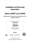 Alpha Boilers Alpha 240XP Technical data