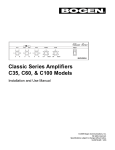 Bogen C35 Specifications