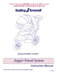 Baby Trend Jogger Travel System 9139CT Instruction manual