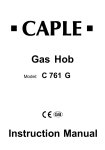 Caple C761G Instruction manual
