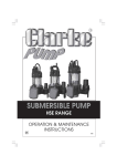 Clarke SUBMERSIBLE PUMP Specifications