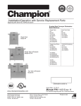 Champion Model 66 DRPW Troubleshooting guide